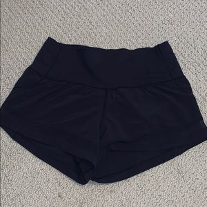navy lululemon shorts